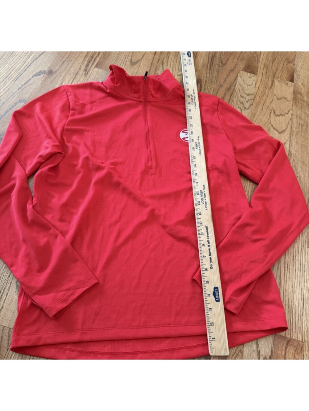 Nike Mens 3/4 Zip Red Hawks Long Sleeve Shirt Medium - Picture 2 of 7